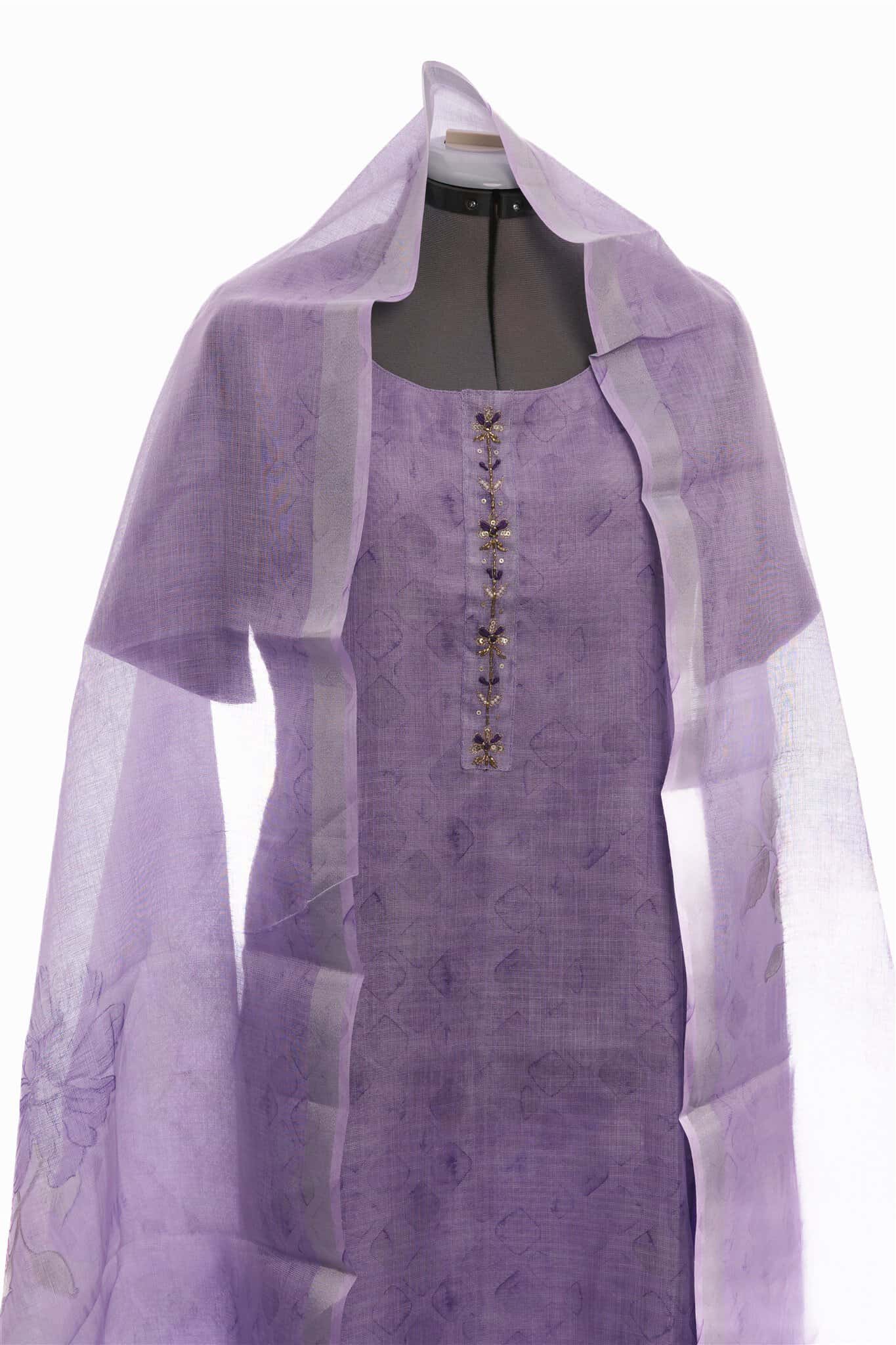 Pastel Lavender Digital Printed Salwar Suit (Three Piece set) - Image 2