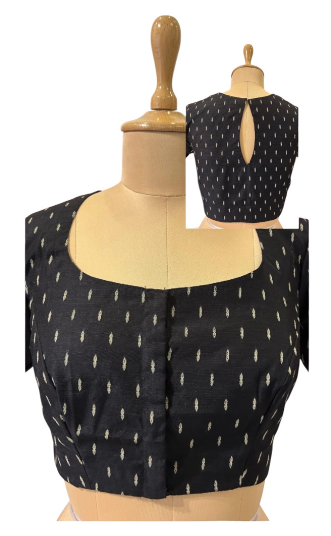 Cotton Silk Black Color Blouse