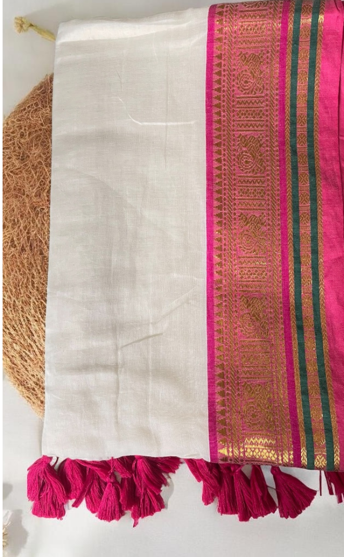 Mulcotton 120x120 Soft Fabric Saree