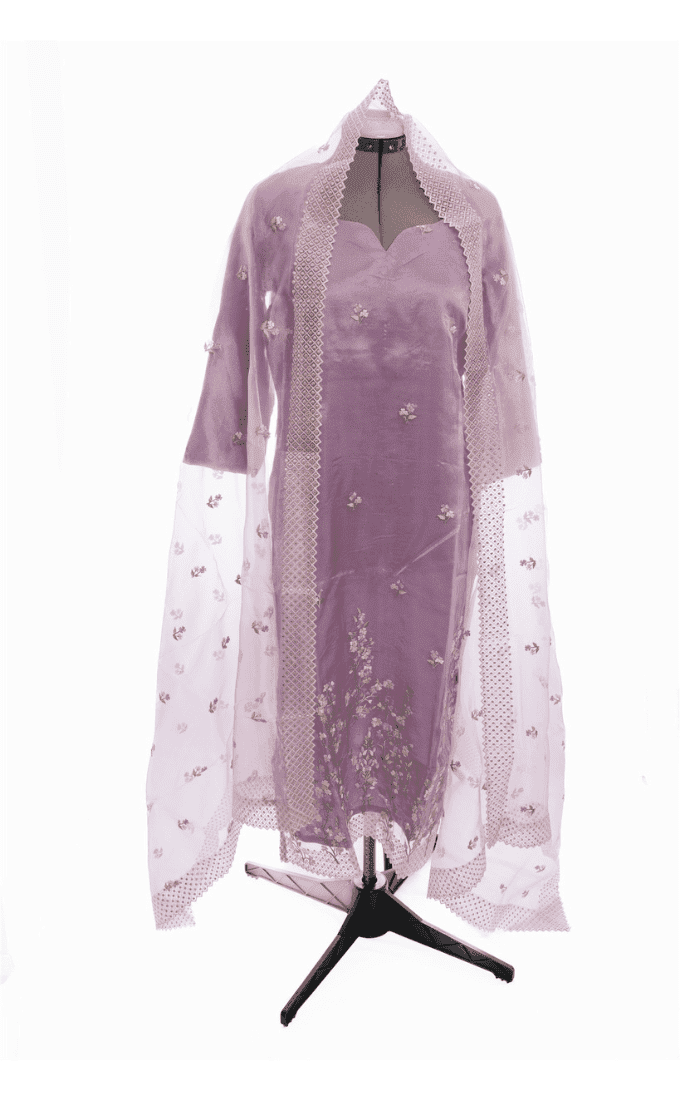 Pastel Lavender Soft organza Salwar Suit